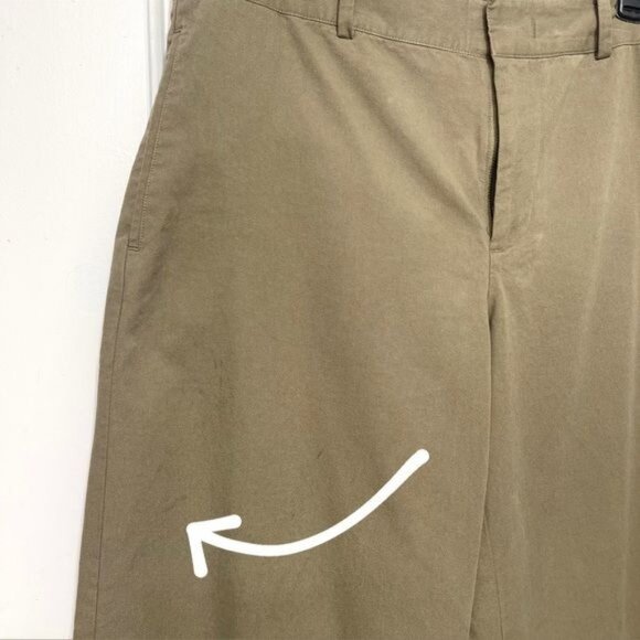 VINCE High-rise cotton twill wide-leg pants in Artichoke Size 12 - Picture 10 of 16
